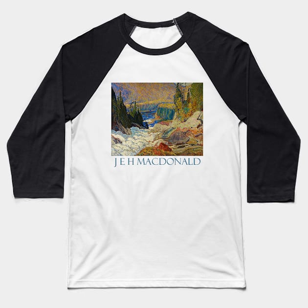 Falls, Montreal River by J E H MacDonald Baseball T-Shirt by Naves